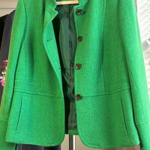 Talbots Green Lined Jacket Size 10 NWOT